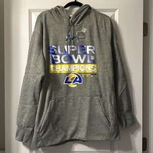 Nike Dri-Fit Super Bowl Champions LA RAMS Sweatshirt Pullover Hoodie Size XL New